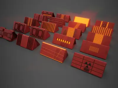 Sci-Fi Triangle Box Plastic Low-poly 3D model