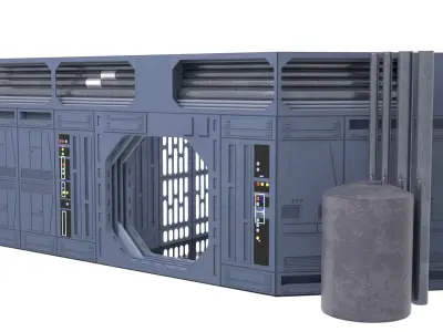 Set 1b - Death Star Small Hangar Entrance 1-18 scale Kenner  3D Model Pack