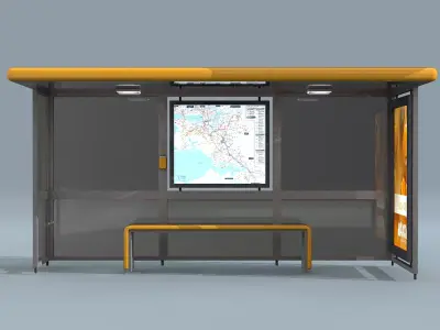 ponto de onibus 3D model