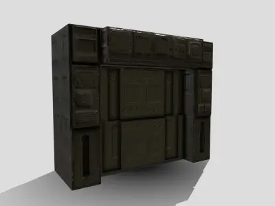 Blast Doors Low-poly 3D model
