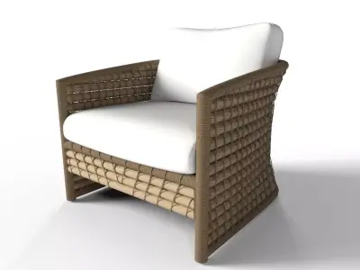 Hana Tiger Orange Rug Low-poly 3D model