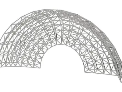 TRUSS MODERN URBAN PAVILLION 3D model