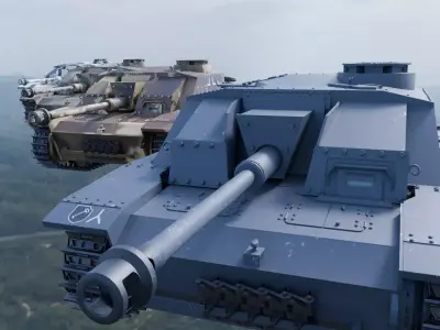 StuG III ww2 tanks pack 3D model