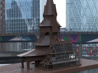 Witches house with Greenhouse 3D model