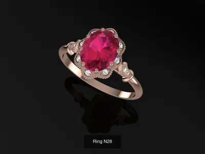 Engagement ring 3D Model Pack