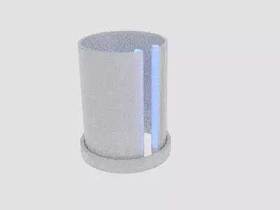 Cylinder Light Low-poly 3D model