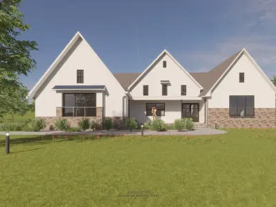 American hause Low-poly 3D model