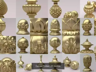 Carved Finilas 3D Model Pack