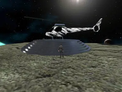 Festival Area In The Space VR-Ready-To-Use Low-poly 3D model