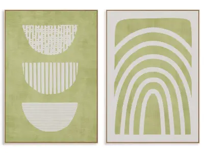 Abstract Painting Frame set 3D model 446