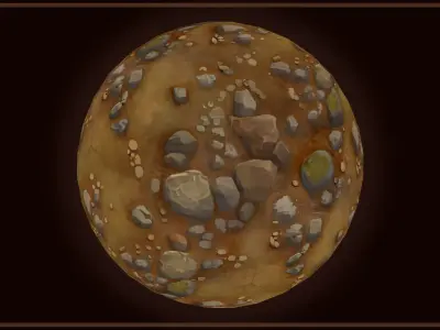 Ground - Earth and Rocks - 20 TEXTURES - Hand-painted -PACK 3--- Texture