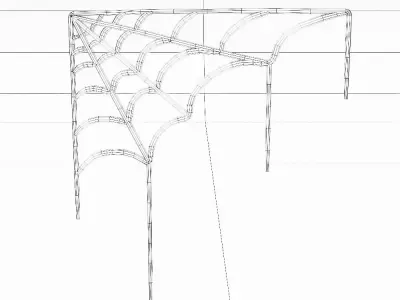 Spider web low poly toon 3d model   Low-poly 3D model