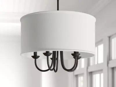 Upshaw Light Unique Statement Drum Chandelier 3D model