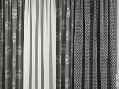 Curtain Set 352 3D model