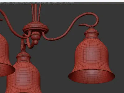 TANGLEWOOD DOWNLIGHT CHANDELIER Low-poly 3D model