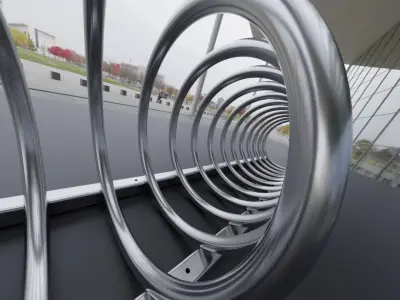 Spiral Bike Stand -2- High-Poly Version 3D model