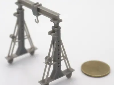 HO Small gantry crane train model  3D print model