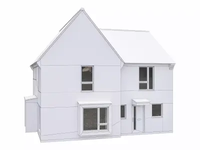 Neighborhood Houses P21 Low-poly 3D model