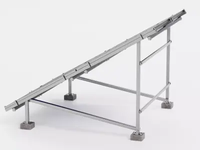 Solar Panel Set V2 - Polycrystalline Photovoltaic Array 3D model