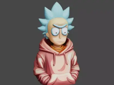 Stylized Sci-Fi Elder Scientist Character 3D Model for Games 3D model