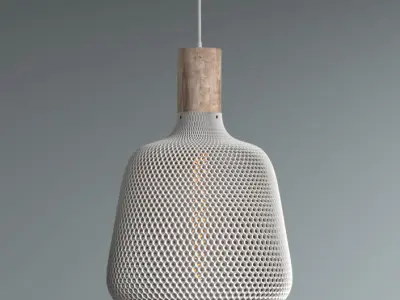 Leaf shaped lampshade 3D print model