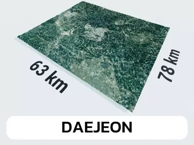 Daejeon South Korea City Landscape 3D Model 3D model
