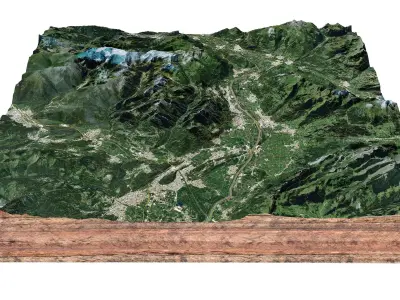 Liechtenstein Terrain 3D model
