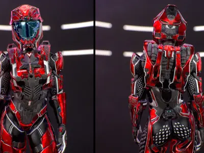 Sci-Fi Armor 10 Low-poly 3D model