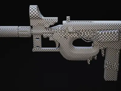 Nyx Rifle Scifi Game Ready Low-poly 3D model