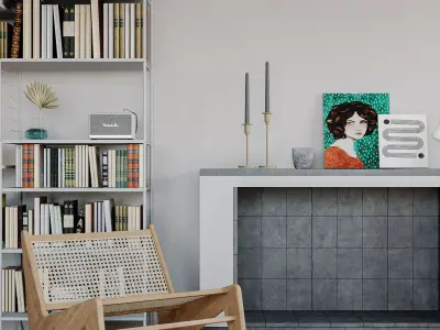 Modern style living room 3D model