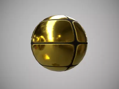 Golden tiled pbr material Texture
