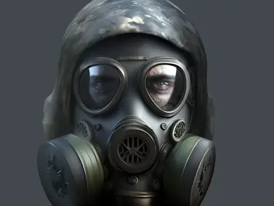 Helmet 3d model military combat Military scifi Low-poly 3D model Low-poly 3D model