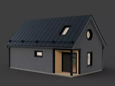 Modern Cabin House 3D model