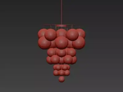 Astounding grape chandelier 3D model