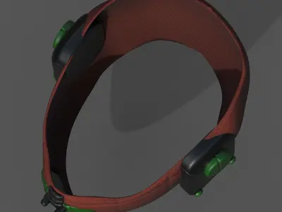 Gas mask respirator scifi futuristic 3d  Low-poly 3D model