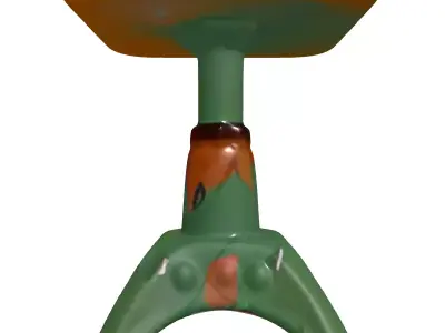 Vintage Industrial Adjustable Workshop Stool Low-poly 3D model