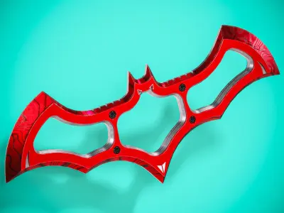 Batman Batarang PBR Low-poly 3D model