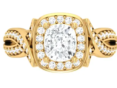 Women Ring  Render 3dm STL OBJ FBX Details 3D print model 97
