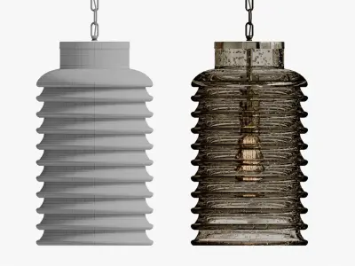 STACKED PENDANT - MERCURY GLASS 3D model