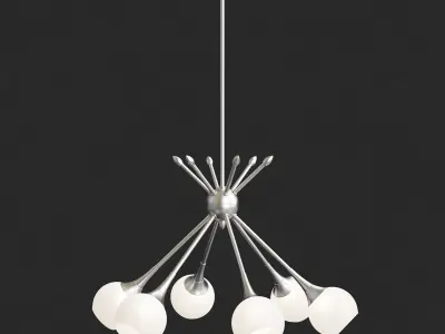 Mid-Century 6 Light 3D model