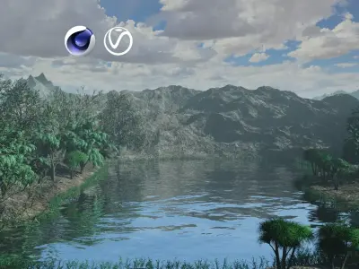 mountain tree 3D model