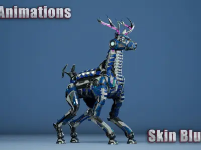 Sci-Fi Deer Low-poly 3D model