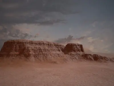 Canyon Realistic - LowPoly PBR desert terrain Low-poly 3D model