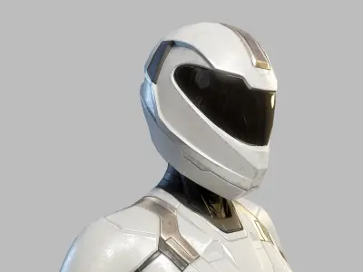 Female Sci Fi Soldier Low-poly 3D model buy