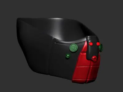 gas mask helmet scifi high poly sculpt 3D model ver 6 3D model 3D model