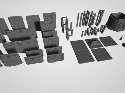 MODULAR GOTHIC BUILDING TERRAIN MAKER 8 - 10MM SCALE 3D print model