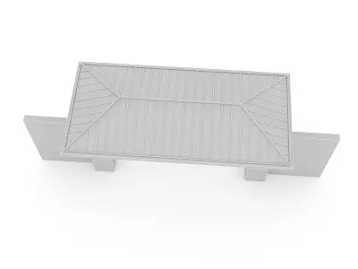 garden gate 3D model Low-poly 3D model