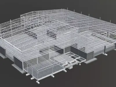 Warehouse structure 2318 3D model