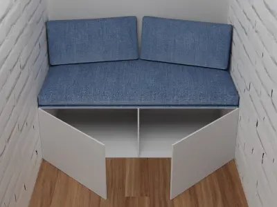 Sofa for the loggia Free 3D model