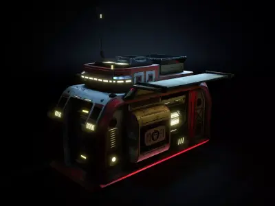Cabinet star wars vehicle Low-poly 3D model